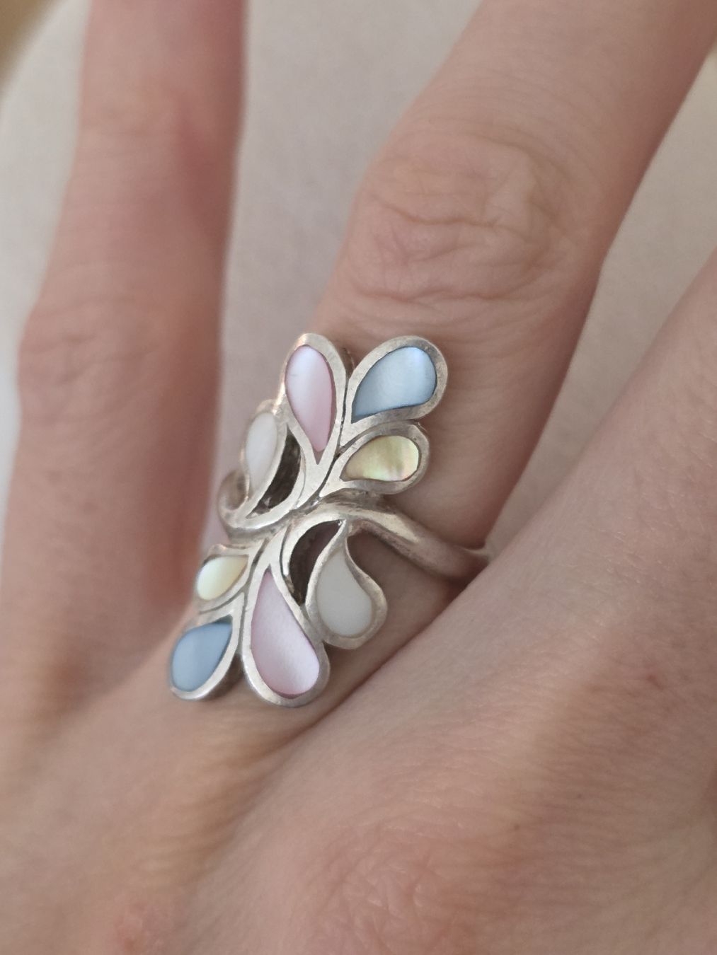 Anelli: 925 Vintage Silver Ring – Usato da Perlen venduto da juli.star 1