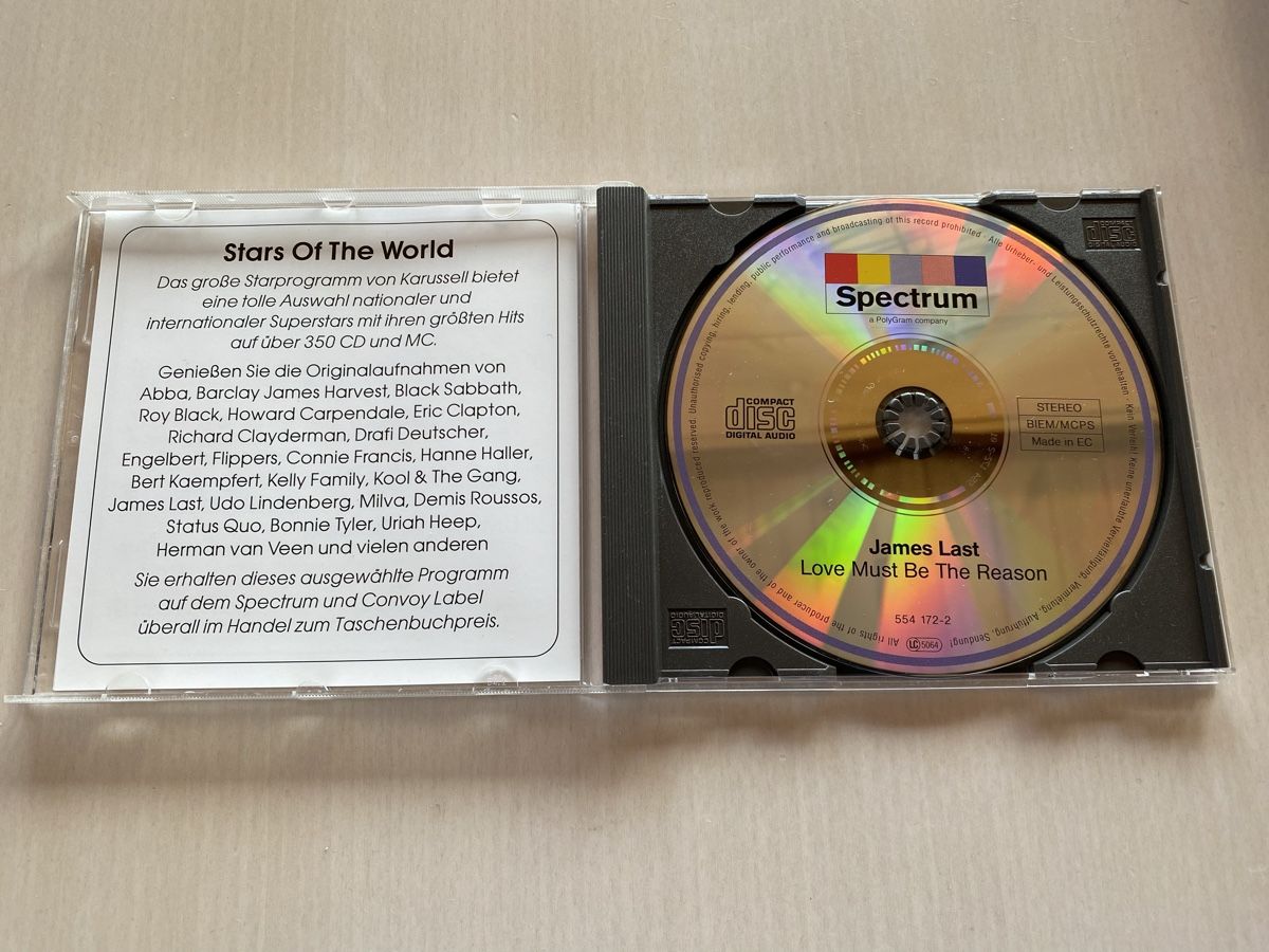 CD: James Last - Love Must Be The Reason – Usato da Oberried Brienz venduto da Chyara 2