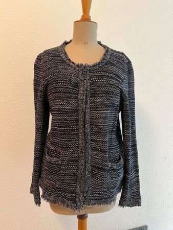 Elegante Strickjacke Bouclé-Stil, Grösse 40/42Top Zustand!