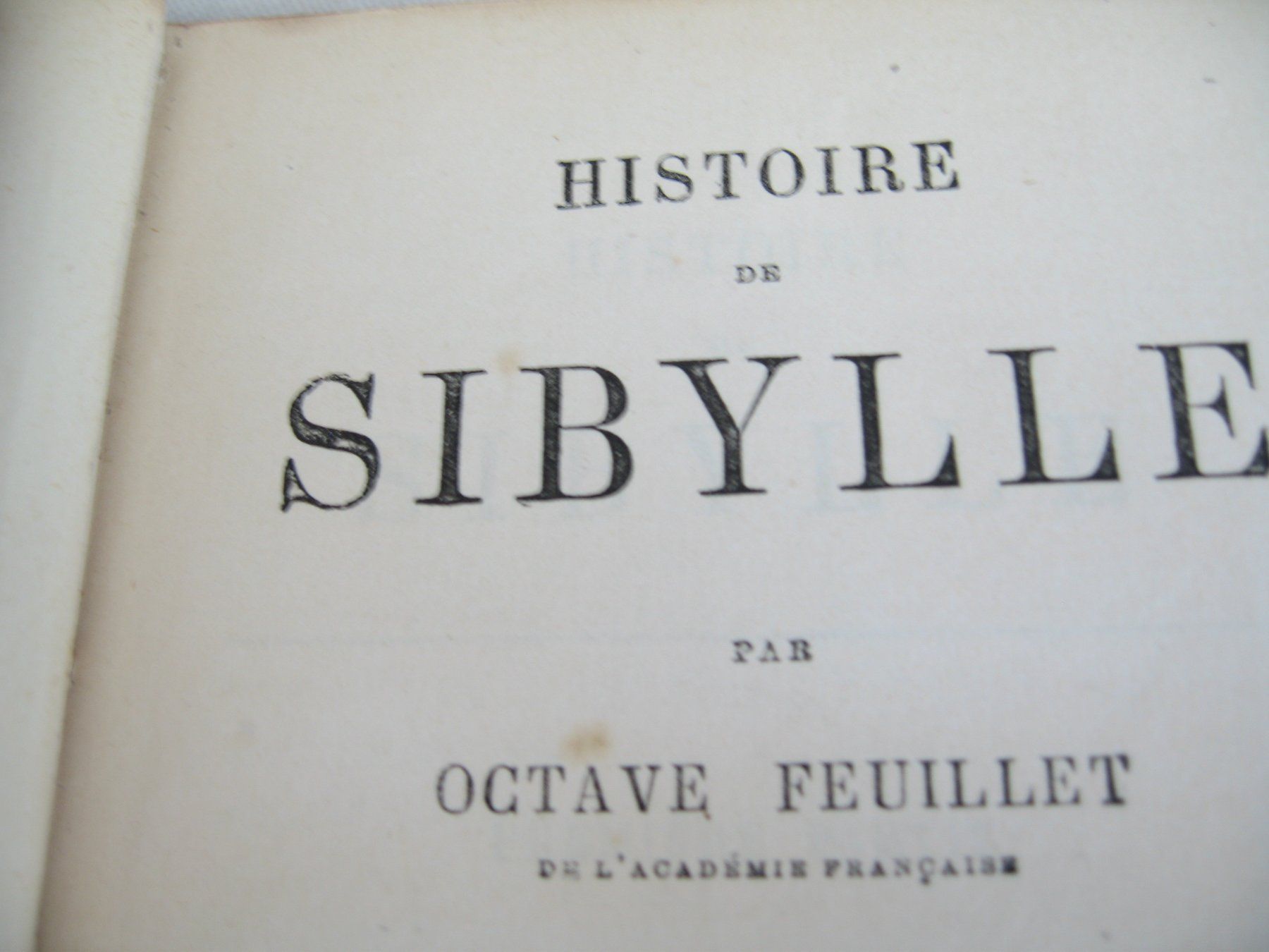 Bücher: HISTOIRE DE SIBYLLE – Gebraucht aus Meilen von steffanini 4