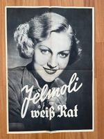 Originales Jelmoli-Plakat, schwarz-weiss, 1940er Jahre