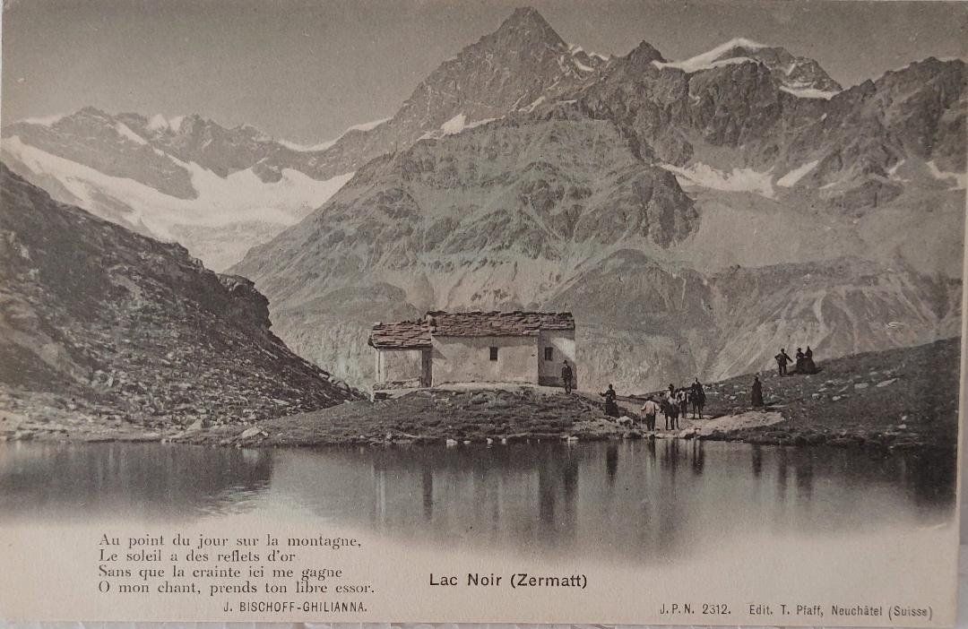 Cartoline postali: ZERMATT  -  Lac Noir – Usato da Delémont venduto da Domdom1
