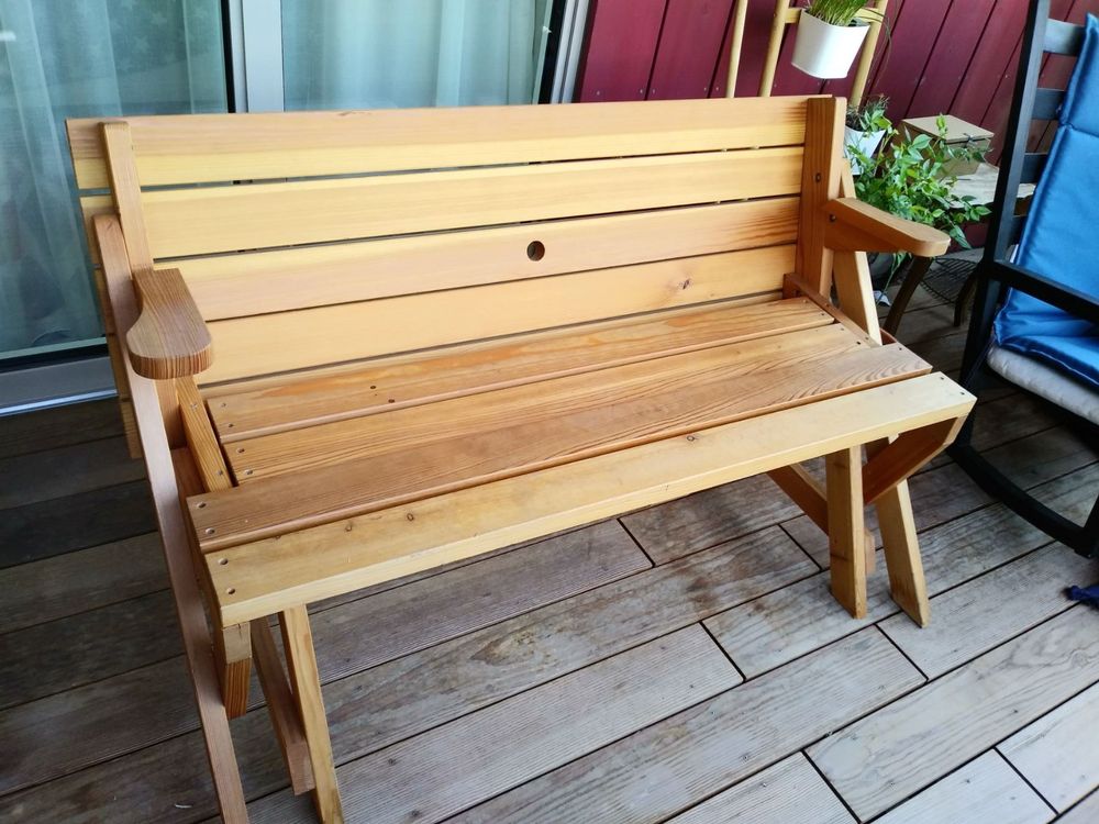 GartenBankTischKombination, klappbar Kaufen auf Ricardo