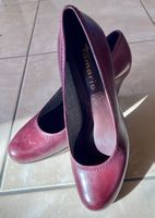 Tamaris Echtleder Pumps, Gr. 37, Weinrot