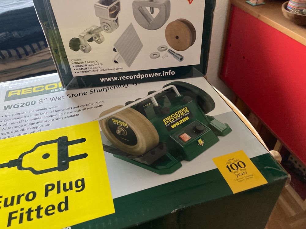 Record Power WG200 Nassschleifer SET+ Schärf Paket Drechseln Kaufen