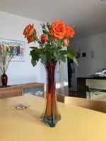 Murano Glasvase mehrfarbig hoch gebrauchter Zustand