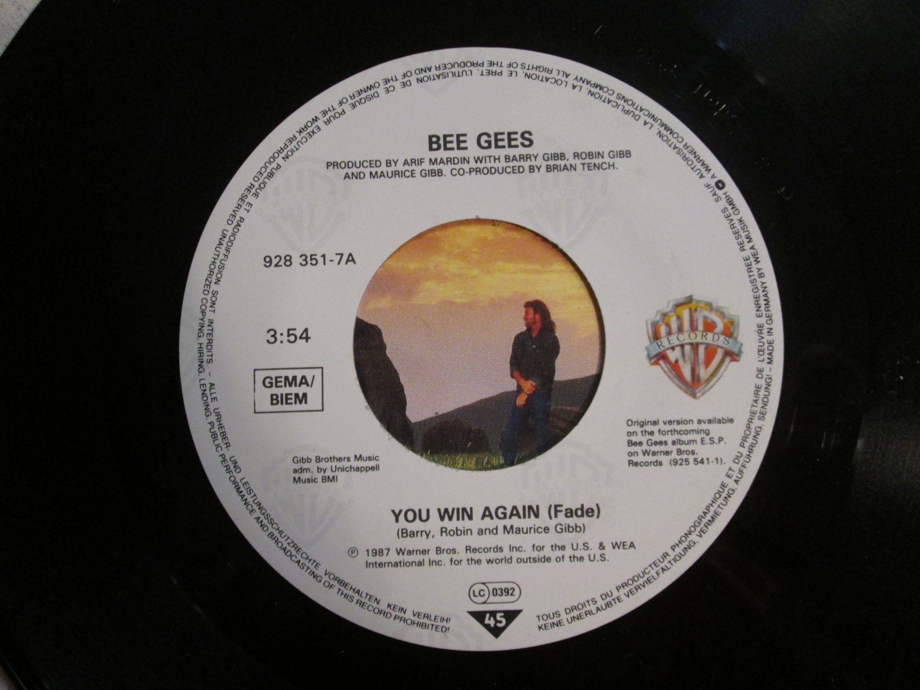 Schallplatten: Vinyle Bee Gees - You Win Again (45t) – Gebraucht aus La Chaux-de-Fonds von Marteaux 1