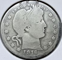 USA 25 Cents 1916 • Quarter Dollar • Silber 900