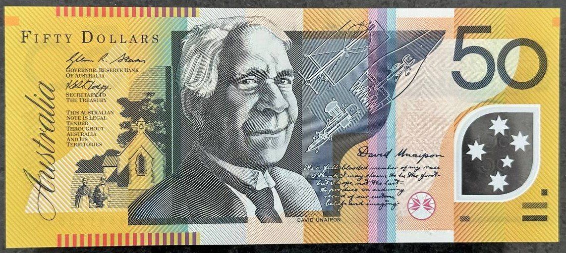 Banconote: Originale Australische 50 Dollar Note - Selten! Top! – Usato da Beringen venduto da Mantafisch1 1
