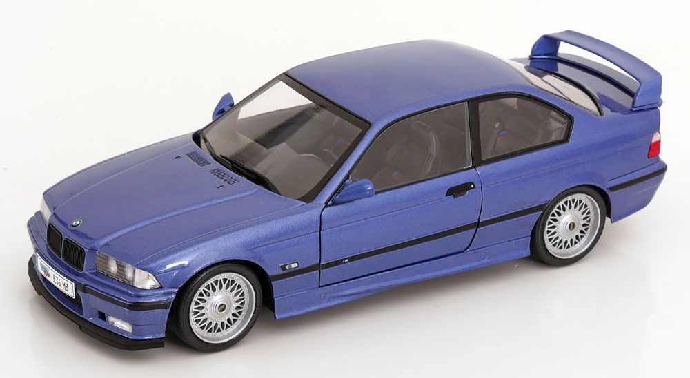 BMW Modellini d'auto: BMW M3 E36 COUPÉ 1990 BLAUMETALLIC 1:18 SOLIDO – Nuovo e nell'imballaggio originale da Suhr venduto da Moebelsiralfred