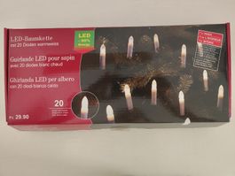 LED-Baumkette 20 Kerzen warmweiss neuwertig