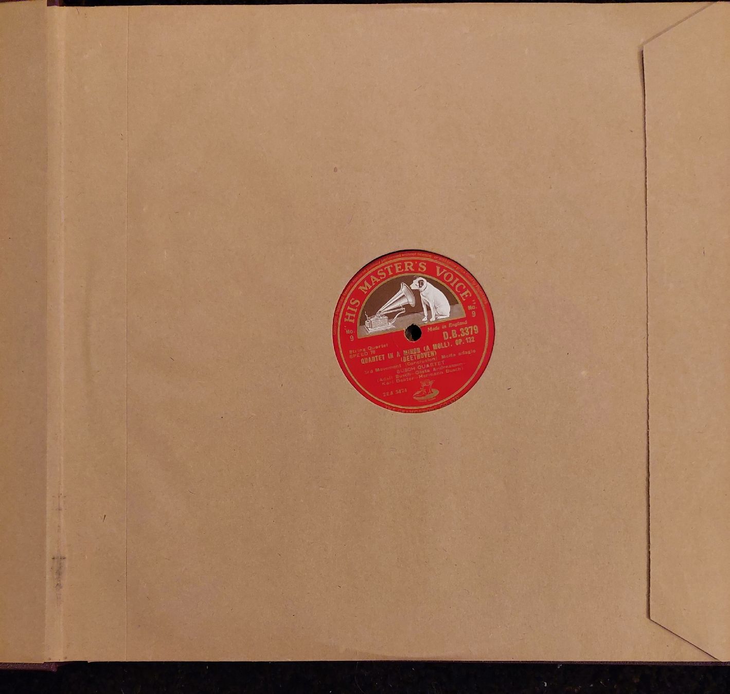 Dischi in vinile: 5 Schellackplatten mit Beethoven op.132 , Busch Quartett – Usato da Zürich venduto da Cortin 1