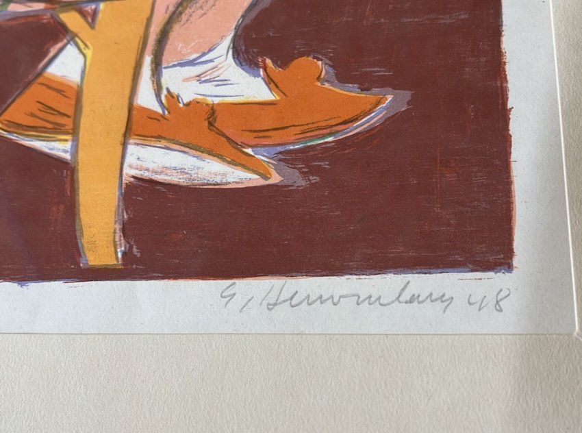 Arts picturaux & lithographies: Lithografie, Mädchen auf Stuhl, Georges Dessouslavy (ID M68) – D'occasion à Gelterfingen par  5