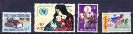 lot 4 timbres - Sud Vietnam - 1968 - Obl.