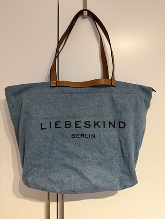 Liebeskind Berlin Tasche Denim braune Henkel