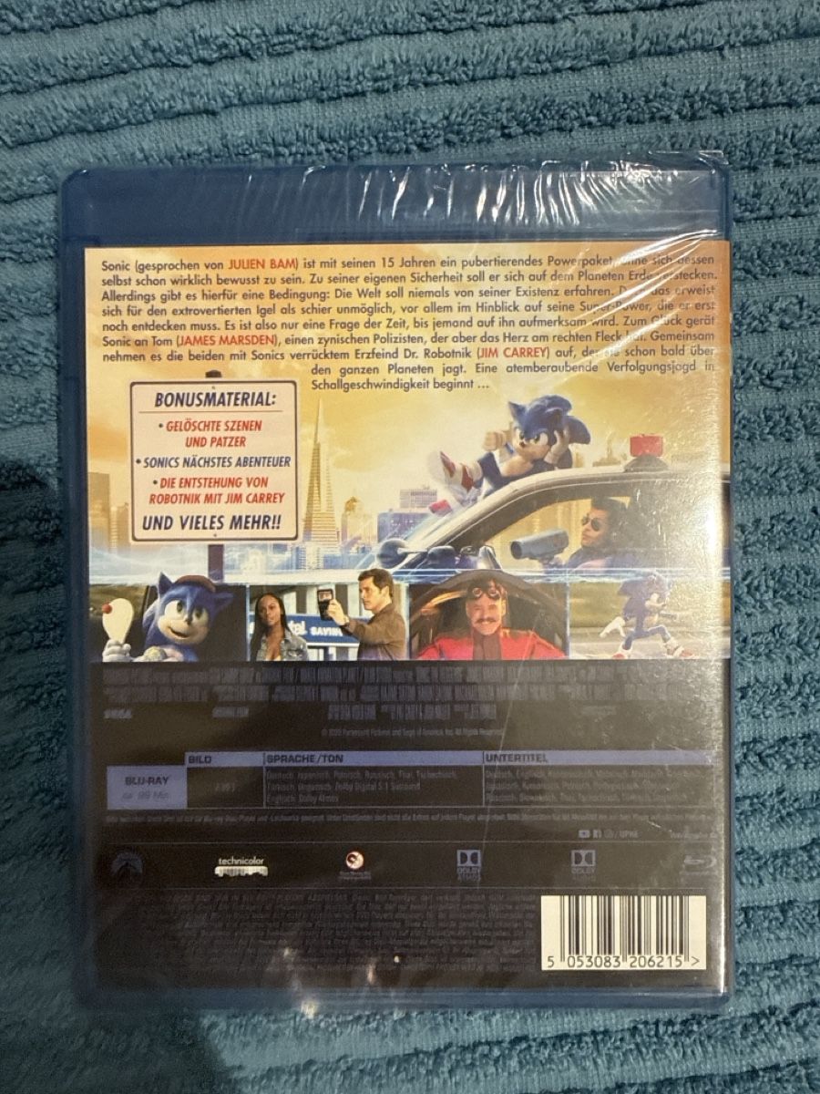 Tutti i DVDs: Sonic The Hedgehog Blu Ray NEU – Nuovo e nell'imballaggio originale da Buchs SG venduto da Tolm 1