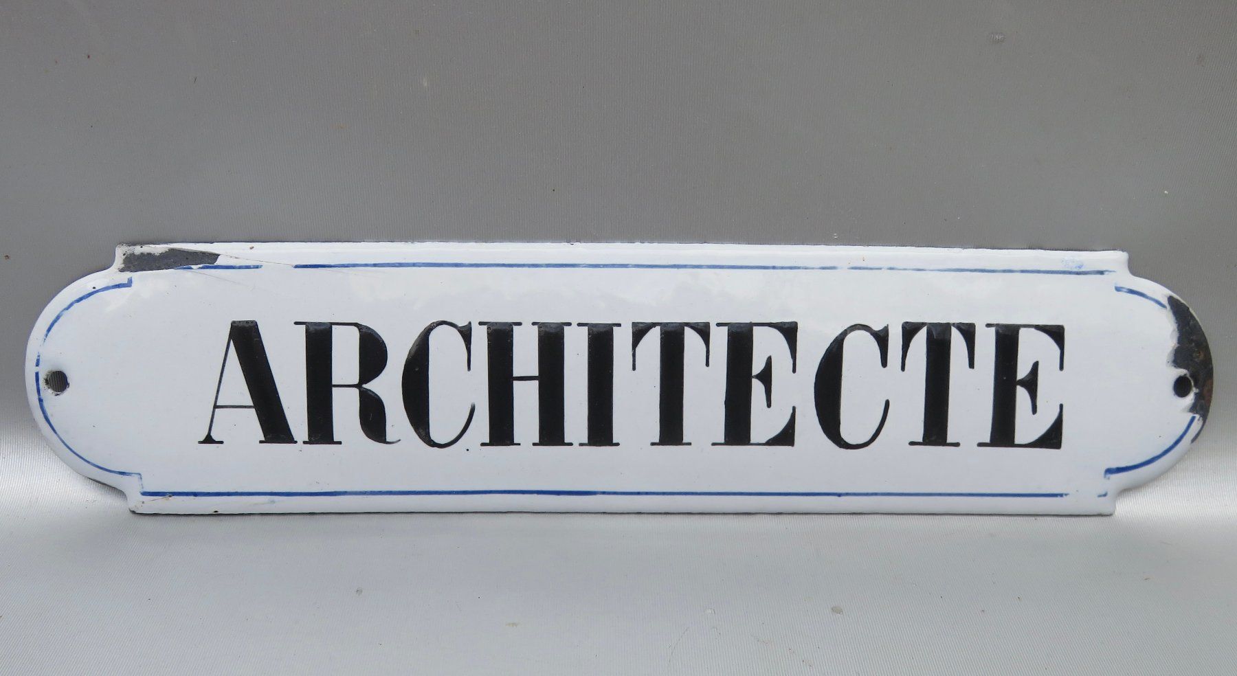 Insegne: ANTIKES EMAILSCHILD ARCHITECTE – Usato da BERN venduto da erassmusvonrotterdam