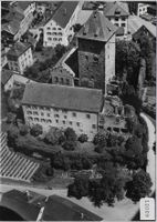 Flugaufnahme Maienfeld GR mit Schloss