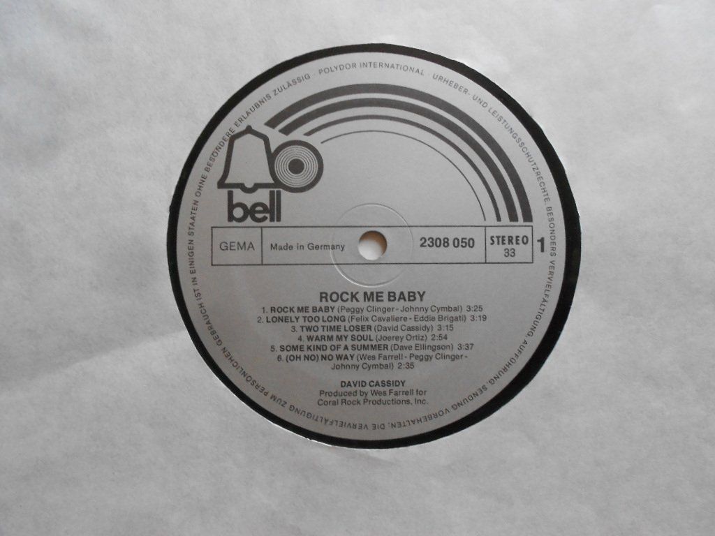 Schallplatten: DAVID CASSIDY  -  ROCK ME BABY – Gebraucht aus Bex von Giorgiob 3