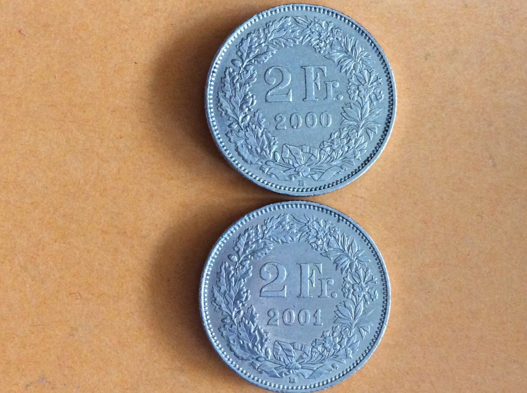 Alle Münzen: 2 francs  2000 - 2001  Belles – Gebraucht aus Genève von pie_fh2d