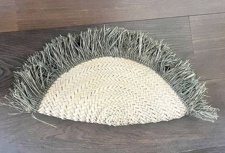 Bast Clutch  Natur / Grau