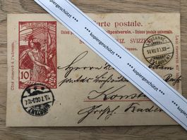 14.7.1900 alte PK Lausanne-Konstanz AK