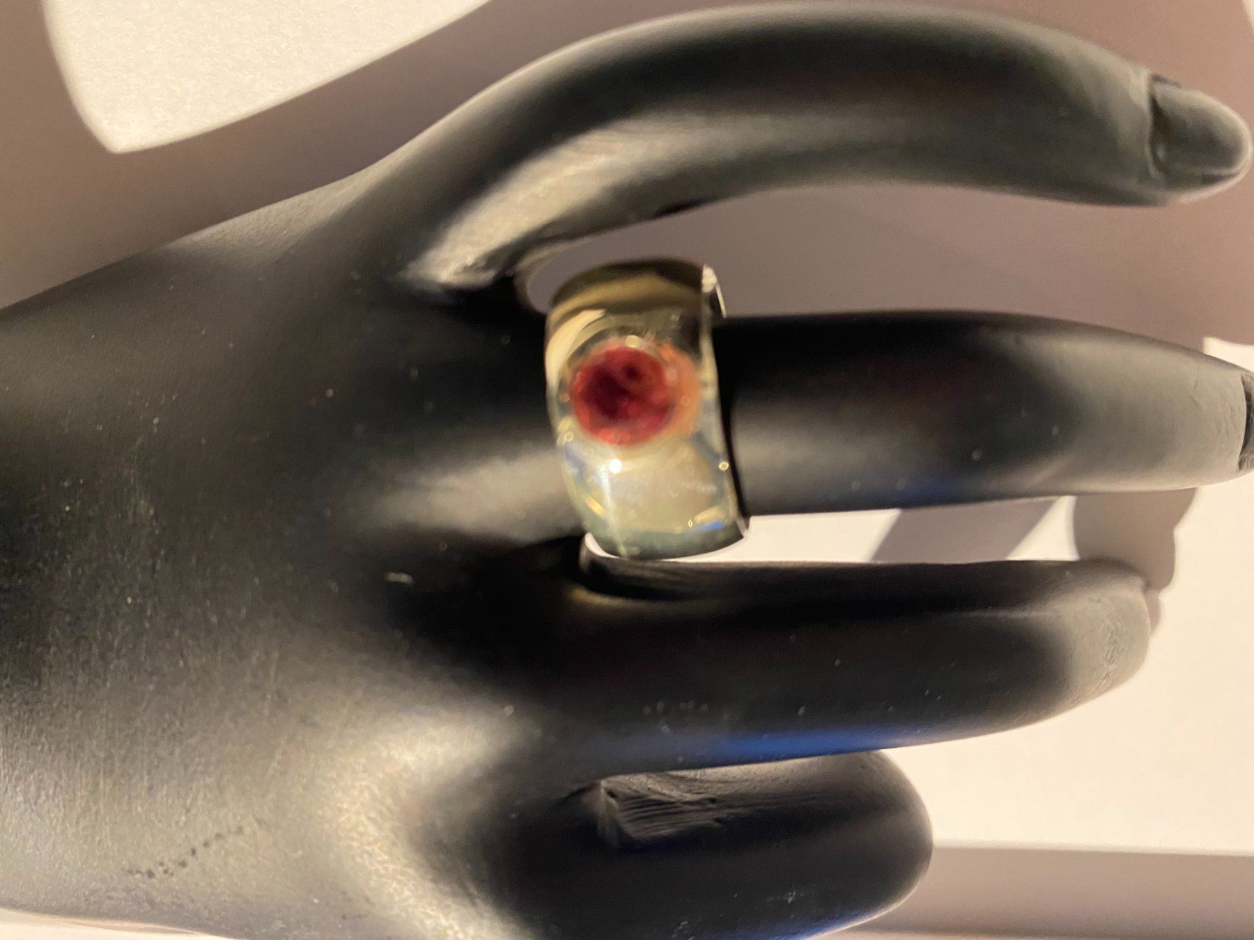 Anelli: Ring, Silber, Turmalin, Durchm. 53mm (12) – Nuovo (secondo la descrizione) da Muri b. Bern venduto da Silberqualle