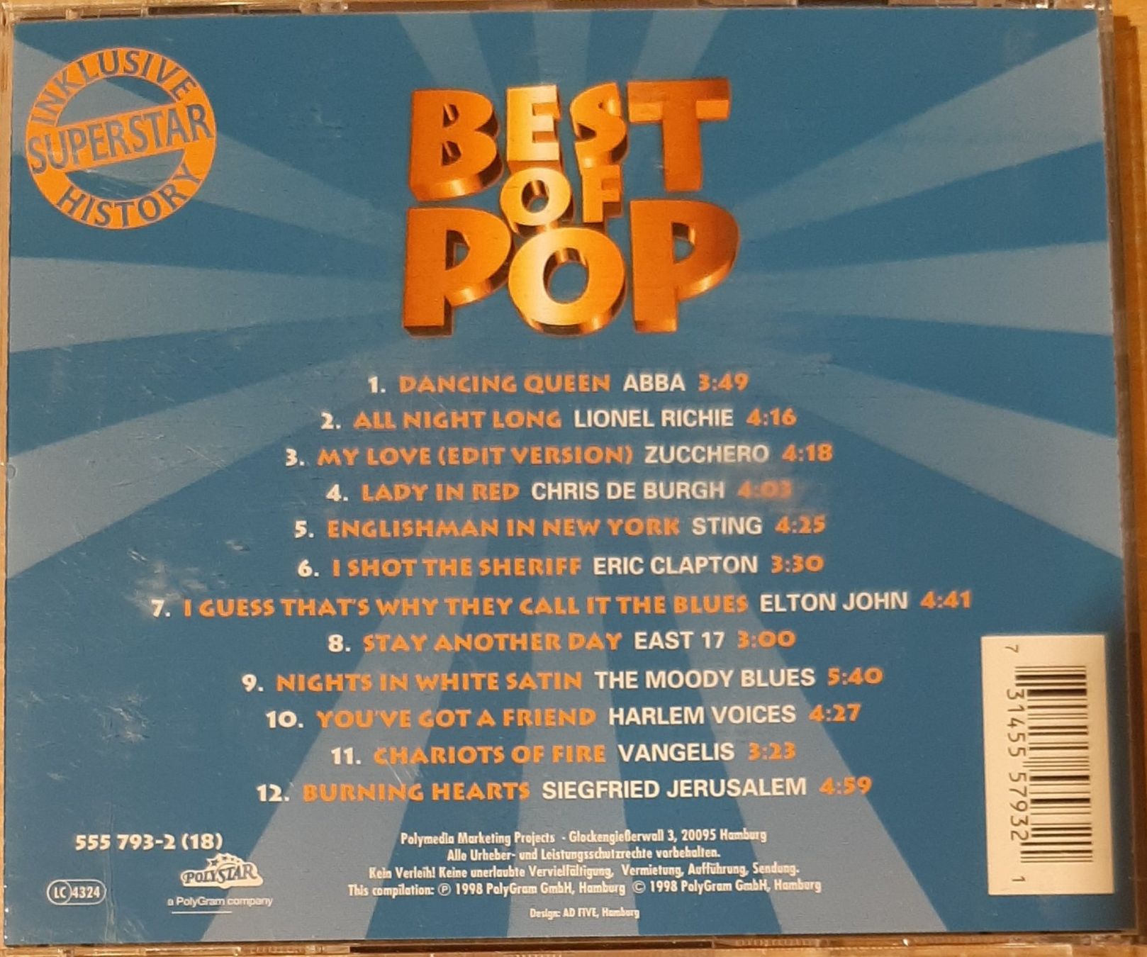 CD: Best Of Rock - 3 CD Box, 3CD Rock Compilation – Usato da Schönenberg TG venduto da Gregordini 3