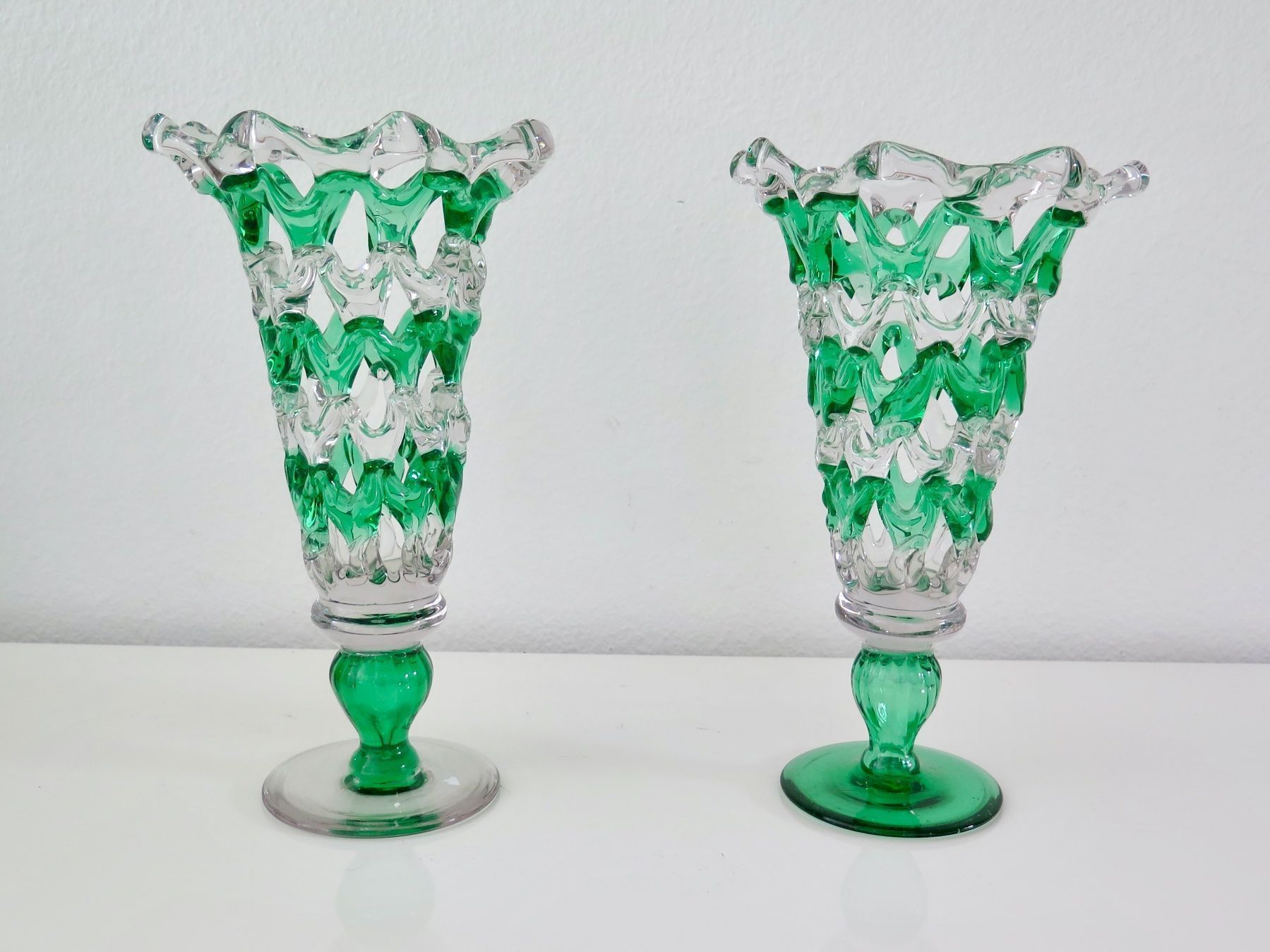 Murano Vasi & Recipienti: Paar GROSSE antike Vasen aus Muranoglas – Usato da Meilen venduto da RosieZurich 1