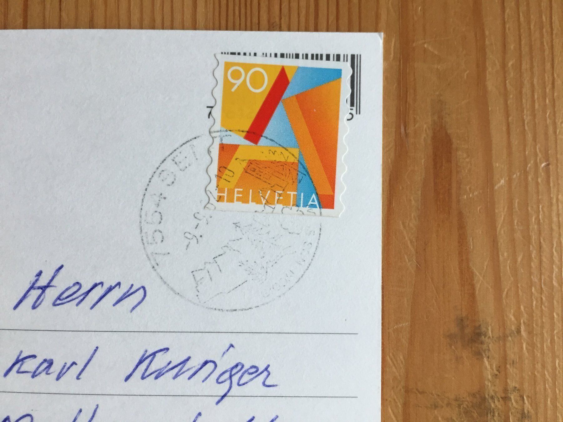 Cartoline postali: Sent mit Piz S-chalambert - AK 2002 – Usato da Oberuzwil venduto da Henri09 1