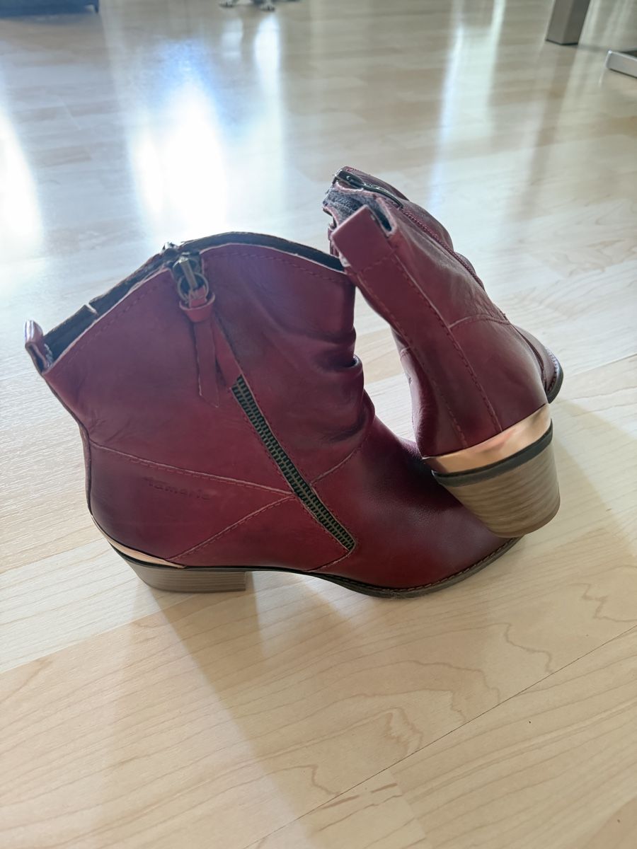 Tamaris Scarpe da donna: Tamaris Lederstieflette – Nuovo (secondo la descrizione) da Buonas venduto da viotoggi 3