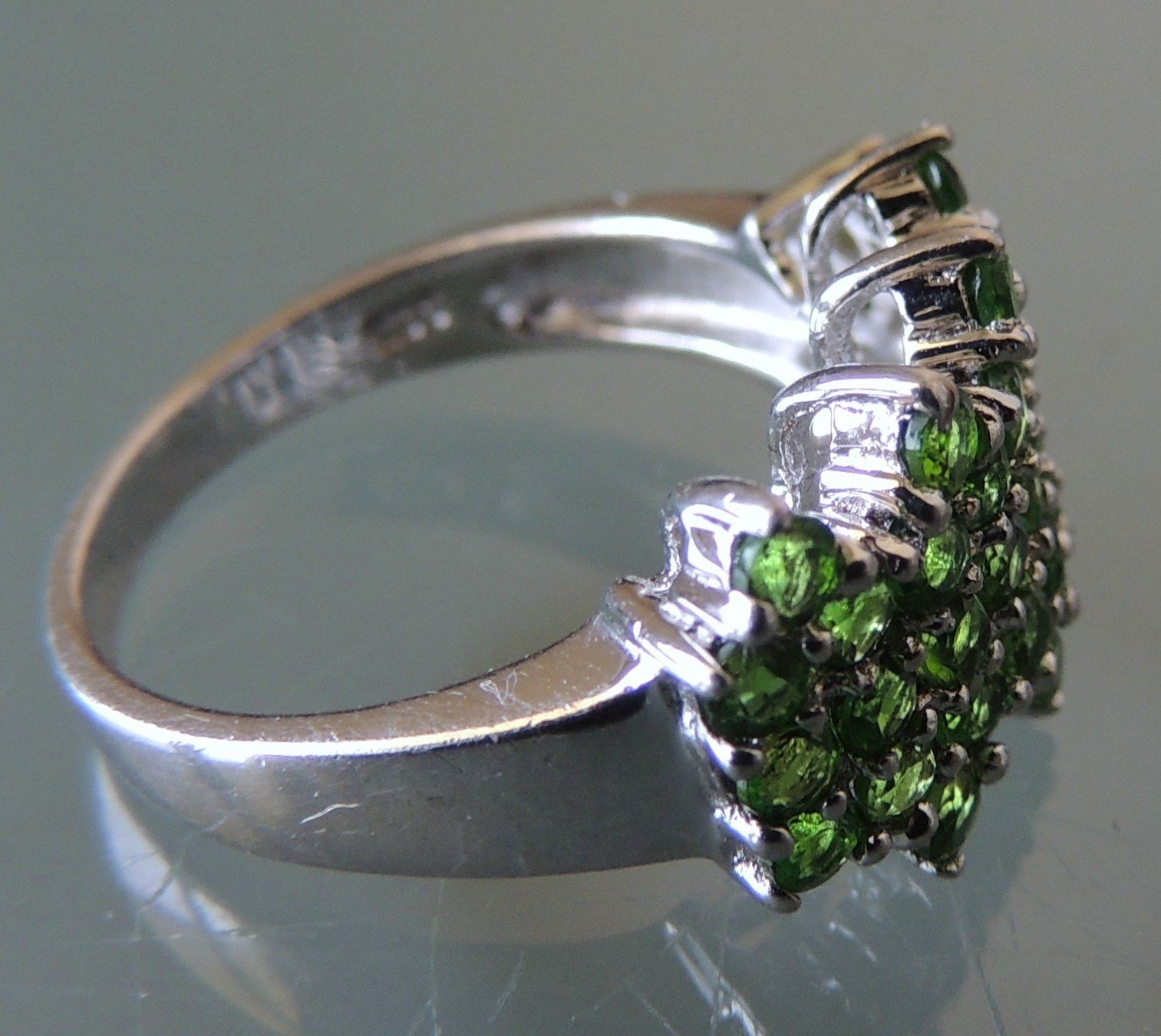 Anelli: Rhodinierter Diopsid Silber 925 Fingerring Gr. 53 – Usato da Waldenburg venduto da schaller707 5