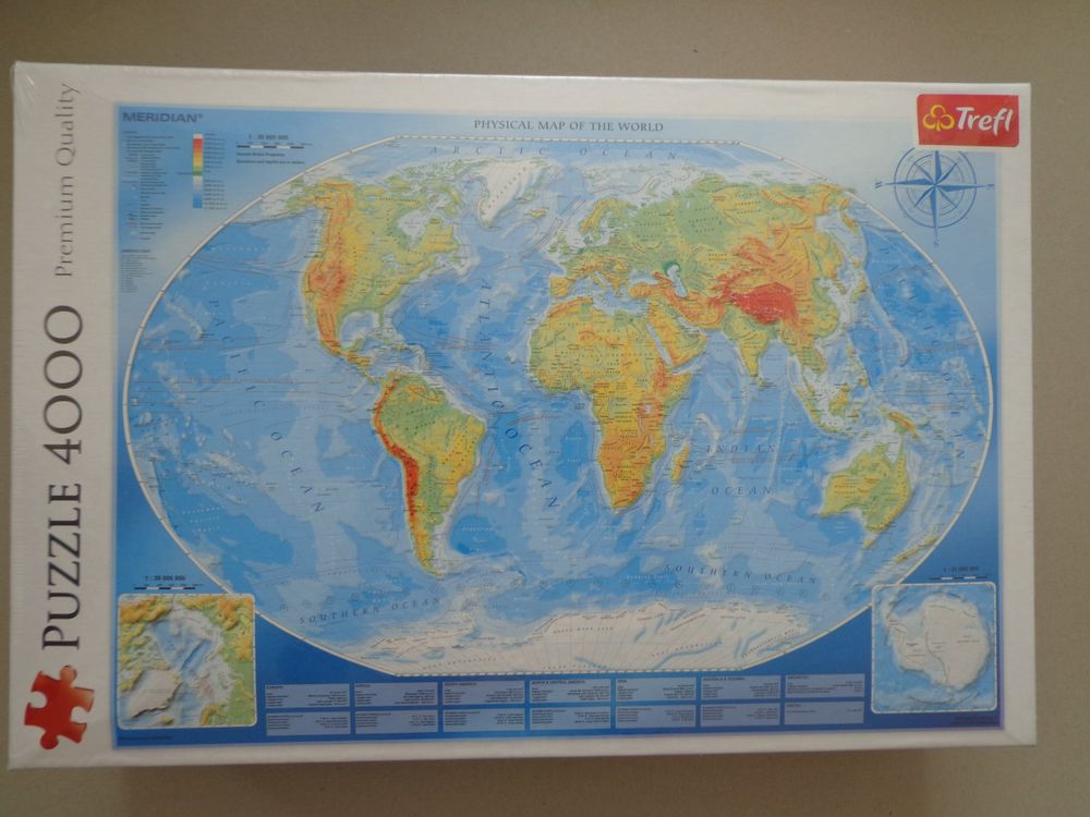 Puzzle 4000 Teile NEU & OVP Weltkarte/ Carte du monde (Neuf avec ...