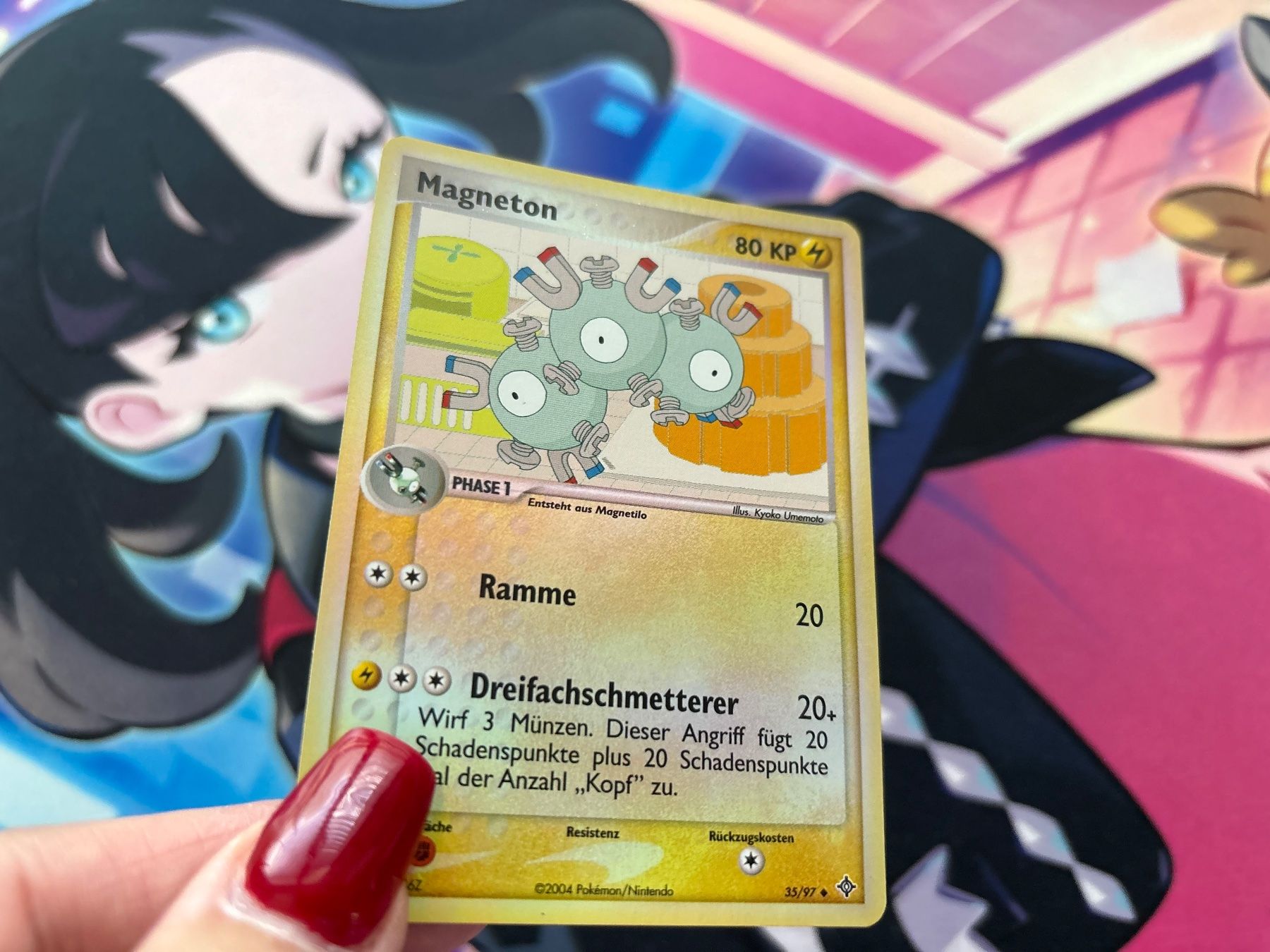 Pokémon Sammelbilder & Trading cards: 2004 POKEMON Magneton Reverse Holo EX Dragon 035 – Gebraucht aus Wilen (Sarnen) von Seeungeheuer 1