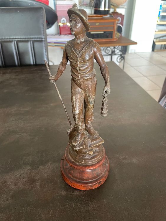 Ancienne Sculpture Le Mineur en Régule Kaufen auf Ricardo