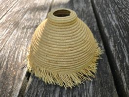 Bast-Hängelampe (Raffia) mit Fransen-SALE