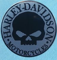 Sticker Harley Davdison Skull fin en métal J019