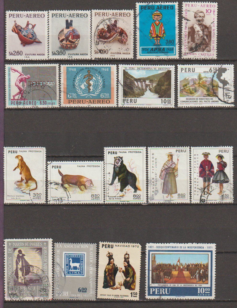 Alle Briefmarken: Pérou divers, bon état – Gebraucht aus Crans-Montana von kira56 1