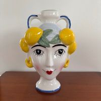 Vase aus Keramik, Zitronen, 🍋