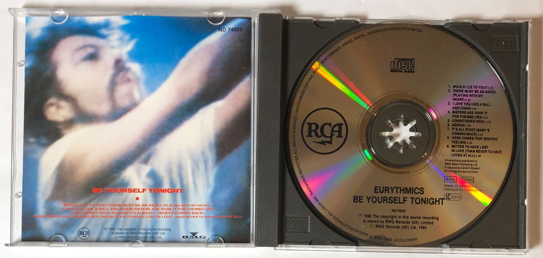 CD: EURYTHMICS - BE YOURSELF TONIGHT – Usato da Poliez-Pittet venduto da Newtown-Records 2
