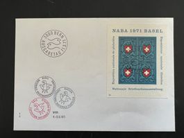 CH 1971 Naba Basel Block FDC    (G327)