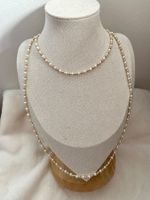 4mm 85 cm Süsswasserperlen/Perlen Kette echte