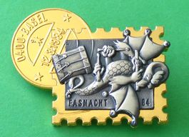 Basel Fasnachtsplakette Gold 1984 mit Nadel