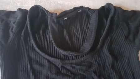 T-shirt - haut court noir taille S