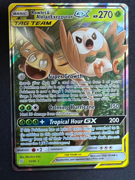 Rowlet Alolan Exeggutor Gx Pokemon Tag Team Gx En Kaufen Auf Ricardo