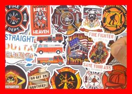Feuerwehrmann Fahrzeug Firefighter TLF 50 tlg Stickerset
