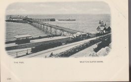 old UK Postcard WESTON SUPER MARE - THE PIER B. & D. ak‪‪