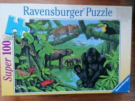 Ravensburger Puzzle 100: Dschungel-Abenteuer, komplett