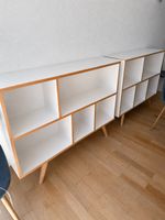 Zwei Sideboards weiss Holzfüsse guter Zustand 2 Stk