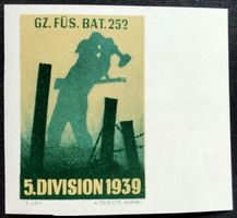 Soldatenmarke 2.WK, Grenz Füs Bat 252, geschn, Wi Gz 186-2